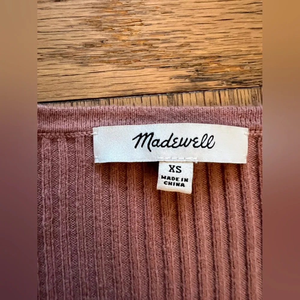 Pink Ribbed Button-Up Women's Top - Picture 3 of 4